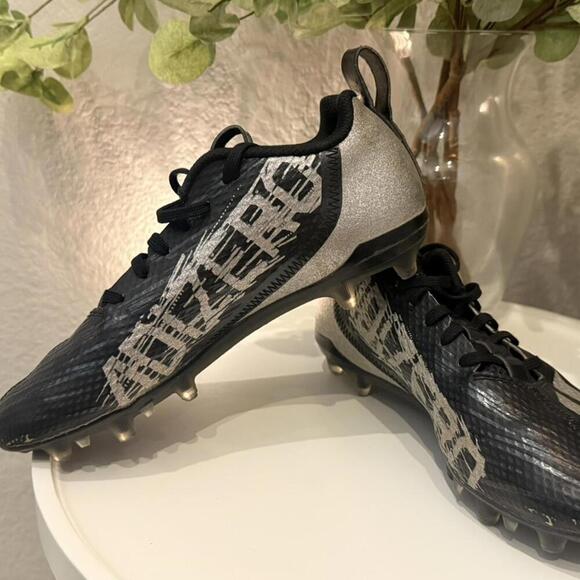 Adidas Adizero Spark Football Cleat Night Metallic Black Kids 3.5 Good Sports - Picture 4 of 7